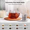 2 Pack Reinmoson Tea Strainers for Loose Tea, Extra Fine Mesh Tea Infuser, 304 Stainless Steel & Updated Slim Threaded Lid, Loose Leaf Tea Steeper for Black Tea, Rooibos, etc view 4
