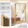 Keonjinn Gold Bathroom Mirror 24 x 36 Inch, Brushed Gold Wall Mirror, Metal Framed Rectangular Mirrors for Bathroom, Rectangle Vanity Mirrors with Aluminum Alloy Frame(Horizontal/Vertical) view 4