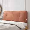 Queen Size Headboard Cushion Wall Pillow Large Bolster Rest Reading Pillow Wedge Lumbar Pad Bed Backrest Removable Cover for Day Bed Bunk Bed Bench,A,with headboard 35.4"/90cm view 1