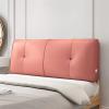 Queen Size Headboard Cushion Wall Pillow Large Bolster Rest Reading Pillow Wedge Lumbar Pad Bed Backrest Removable Cover for Day Bed Bunk Bed Bench,B,with headboard 35.4"/90cm view 1