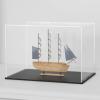 CRMPro Clear Acrylic Display Case with Matt Black Base and Lid, Dust-Proof Acrylic Showcase, Cube Counter-Tops Box for Large Collectibles (12x8x8 inch) view 1