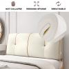 Queen Size Headboard Cushion Wall Pillow Large Bolster Rest Reading Pillow Wedge Lumbar Pad Bed Backrest Removable Cover for Day Bed Bunk Bed Bench,A,No headboard 35.4"/90cm view 4