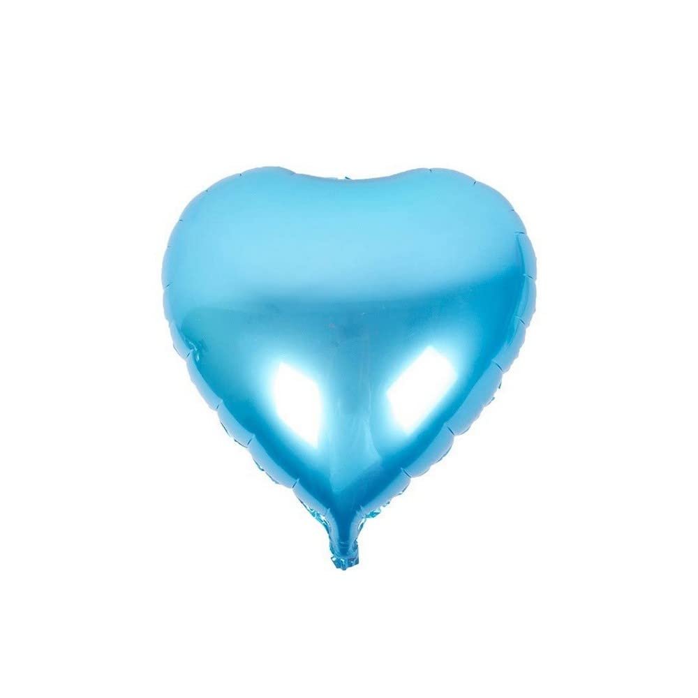 REALMAX Heart Foil Balloon (Pack of 10) (One Size) (Light Blue)