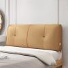 Queen Size Headboard Cushion Wall Pillow Large Bolster Rest Reading Pillow Wedge Lumbar Pad Bed Backrest Removable Cover for Day Bed Bunk Bed Bench,C,No headboard 35.4"/90cm view 1