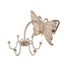 BOOMLATU 360Rotatable Farmhouse Wall Hook Key Holder for Wall,Shabby Chic Cast Iron Wall Mounted Jewelry Organizer Jewelry Holder (Butterfly Shape-White) view 1