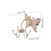 BOOMLATU 360Rotatable Farmhouse Wall Hook Key Holder for Wall,Shabby Chic Cast Iron Wall Mounted Jewelry Organizer Jewelry Holder (Butterfly Shape-White) view 2