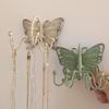 BOOMLATU 360Rotatable Farmhouse Wall Hook Key Holder for Wall,Shabby Chic Cast Iron Wall Mounted Jewelry Organizer Jewelry Holder (Butterfly Shape-White) view 3