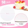 50 Pack Cake Boards, White Cake Boards Round, Circle Cardboard Base Board, Disposable Oil-Proof Cardboard Base for Baking Pizza Birthday Wedding Dessert Decorating(8 Inch) view 2