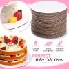 50 Pack Cake Boards, White Cake Boards Round, Circle Cardboard Base Board, Disposable Oil-Proof Cardboard Base for Baking Pizza Birthday Wedding Dessert Decorating(8 Inch) view 3