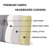 Linen Headboard Cushion Large Bolster Rest Reading Pillow Wedge Headboard Backrest Lumbar Pad Removable Headboard Cover for Day Bed Bunk Bed Bench,A,with headboard King 70.8" view 4