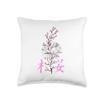 JAPAN FLOWER, SAKURA CHERRY BLOSSOMS GROW & BLOOM IN SPRING Throw Pillow view 1