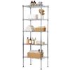 5 Wire Shelving Unit Adjustable Storage Shelf Metal Storage Rack with Leveling Feet for Closet Laundry Pantry Kitchen Garage 750 LBS Capacity 16.7" L11.8" W47.6" H, Chrome view 1