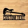 Custom Guitar Metal Wall Sign - Personalized Guitar Metal Wall Art - Guitar Metal Wall Decor - Guitar Name Sign - Metal Home Decor - Housewarming Gifts view 1