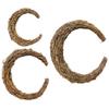 Abaodam 3Pcs Moon Shape DIY Rattan Wreath Grapevine Wreaths for Crafts Handmade DIY Rattans Wreath for Party Decoration view 1