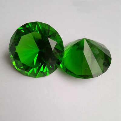 10pcs K9 Crystal Diamond Colorful Glass Feng Shui Crystals Decorative Craft Gift Wedding Romantic Home Vase Decor,Green,20MM