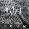 100% Cotton Waffle Blanket (Dark Grey - King Size - 104 * 90''), Pre-Washed and Anti-Shrinkage Soft Lightweight Bed & Couch Blanket, 380 GSM Waffle Weave Throw Blanket for All Seasons view 4
