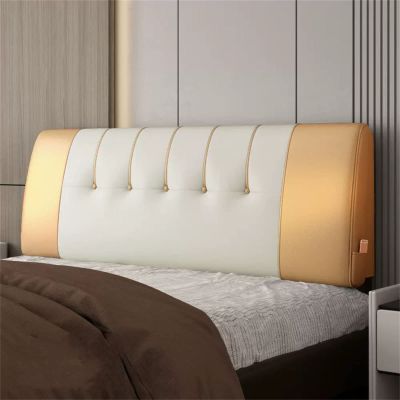 High Resilience Sponge Filled Upholstered Headboard Cushion Wedge Bolster Bed Backrest Positioning Support Reading Pillow with Removable Headboard Cover,A,with headboard 35.4"/90cm