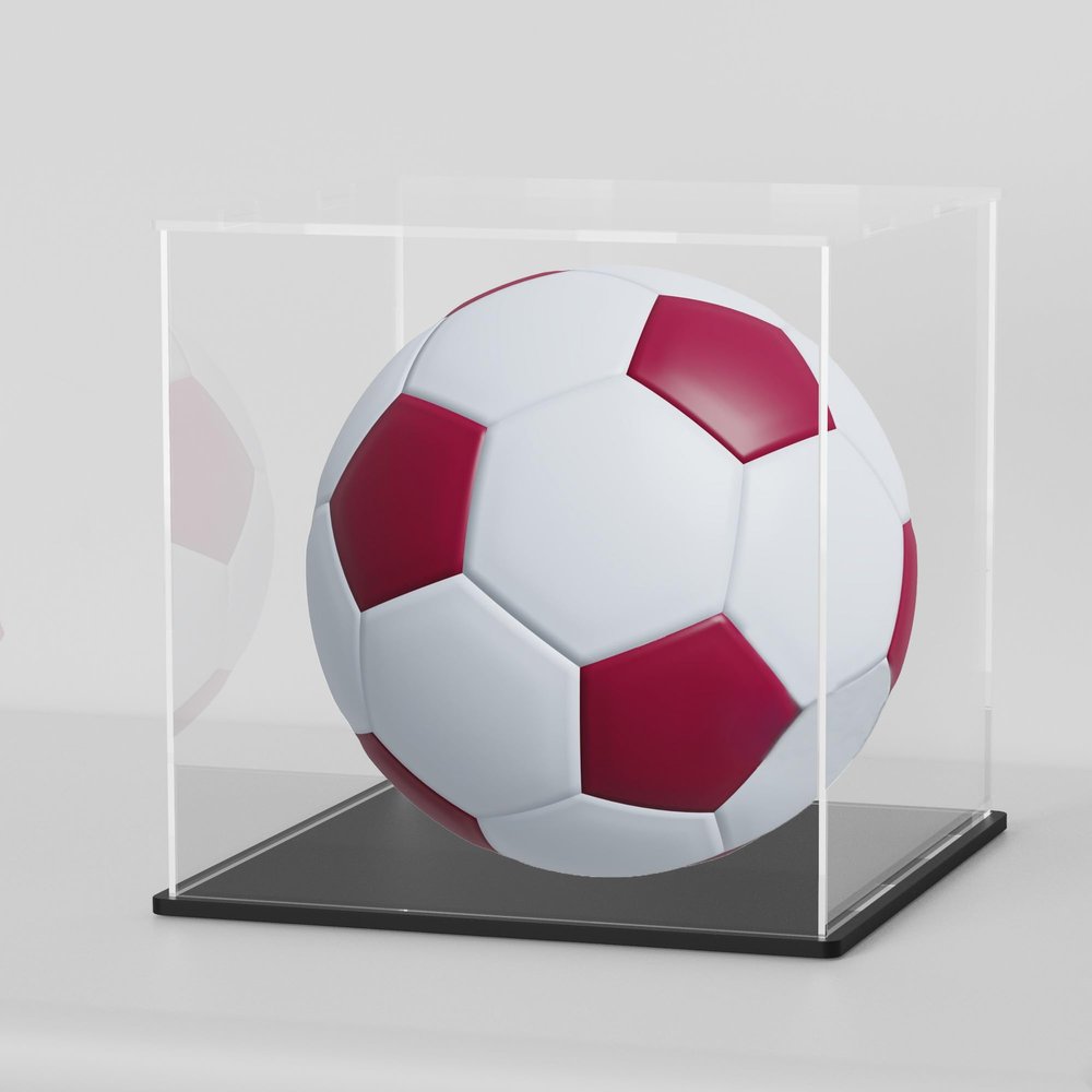 HEMYLU Display Case, Acrylic Box with Matte Black Base and Lid for Display, Super Clear Display Case for Figures (10x10x10 inch)