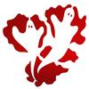 2 Ghosts Goblin Stencil Halloween Pumpkin Carving 8" x 10" Reusable Plastic Sheet S768 view 1