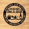 Custom BBQ Metal Wall Sign - Personalized BBQ Metal Wall Art - BBQ Metal Wall Decor - BBQ Outside Wall Decor - Family Name Sign - Metal Home Decor view 1