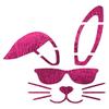 COOL EASTER BUNNY Stencil Rabbit Wearing Glasses 8" x 10" Holiday Reusable Plastic Sheet S852 view 1