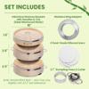 2-tier 10" Bamboo Steamer with Reinforcement & Handle, Reusable Silicone Liner & Accessories Kit For Cooking Dumpling, Baby Bao Bun, Dim Sum, Rice Potsticker Steaming Chinese Asian Food & Vegetables view 2