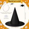 SATINIOR Halloween Decorations Witch Hat Costume Witch Hat Hanging with Rope Accessory and Transparent Seamless Hooks(24 Pcs,Classic) view 3
