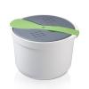2L Microwave Rice Cooker,Microwave Cookware with Lid and Strainer, Food Grade PP Microwave Rice Steamer Cooker, Microwave Rice Maker, Easy To Use (green), Microwavable Rice Cooker Microwave view 1