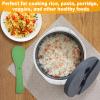 2L Microwave Rice Cooker,Microwave Cookware with Lid and Strainer, Food Grade PP Microwave Rice Steamer Cooker, Microwave Rice Maker, Easy To Use (green), Microwavable Rice Cooker Microwave view 2