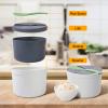 2L Microwave Rice Cooker,Microwave Cookware with Lid and Strainer, Food Grade PP Microwave Rice Steamer Cooker, Microwave Rice Maker, Easy To Use (green), Microwavable Rice Cooker Microwave view 4