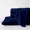 Pure Egyptian Full Size Cotton Bed Sheets Set 1000 Thread Count Bedding and Pillowcases  Egyptian Cotton Sheets Full Size Bed- Sateen Sheets -15" Inch Deep Pocket Full Sheets - Navy Blue view 1