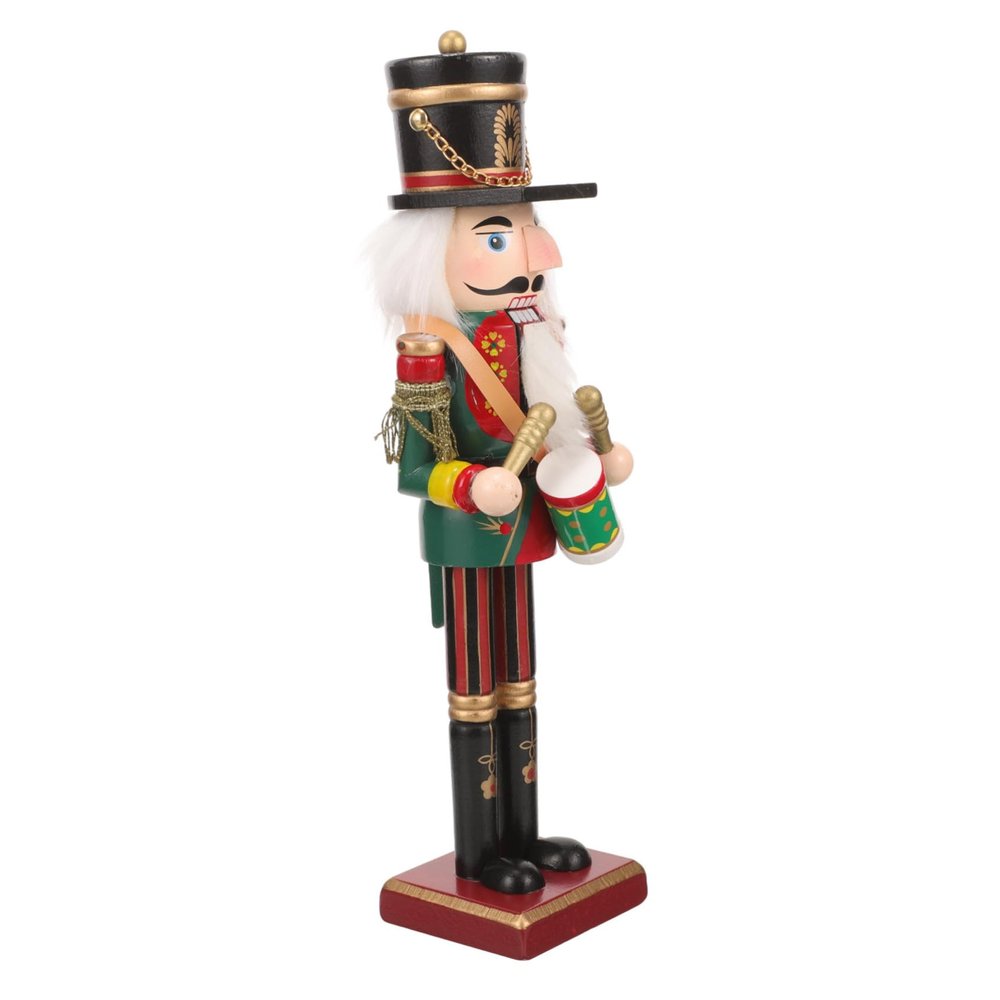 Nutcracker Calendar Wooden Nutcrackers Unpainted Christmas Walnut Soldier Countdown to Christmas Advent Calendar Decor Glass Ball Man Clothing