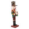 Nutcracker Calendar Wooden Nutcrackers Unpainted Christmas Walnut Soldier Countdown to Christmas Advent Calendar Decor Glass Ball Man Clothing view 1