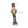 Nutcracker Calendar Wooden Nutcrackers Unpainted Christmas Walnut Soldier Countdown to Christmas Advent Calendar Decor Glass Ball Man Clothing view 2