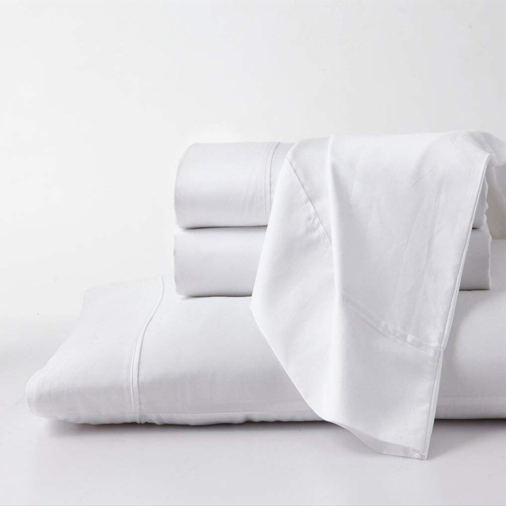Pure Egyptian Full-XL Size Cotton Bed Sheets Set 1000 Thread Count Bedding and Pillowcases  Egyptian Cotton Sheets Full-XL Size Bed- Sateen Sheets -15" Inch Deep Pocket Full-XL Sheets - White