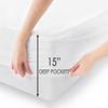 Pure Egyptian Full-XL Size Cotton Bed Sheets Set 1000 Thread Count Bedding and Pillowcases  Egyptian Cotton Sheets Full-XL Size Bed- Sateen Sheets -15" Inch Deep Pocket Full-XL Sheets - White view 3