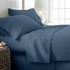 Pure Egyptian Short-Queen Size Cotton Bed Sheets Set 1000 Thread Count Bedding  Egyptian Cotton Sheets Short-Queen Size Bed- Sateen Sheets -22" Inch Deep Pocket Short-Queen Sheet - Mediterranean Blue view 2