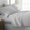 Pure Egyptian Full Size Cotton Bed Sheets Set 1000 Thread Count Bedding and Pillowcases  Egyptian Cotton Sheets Full Size Bed- Sateen Sheets -15" Inch Deep Pocket Full Sheets - Light Grey view 2