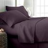 Pure Egyptian Queen-XL Size Cotton Bed Sheets Set 1000 Thread Count Bedding and Pillowcases  Egyptian Cotton Sheets Queen-XL Size Bed- Sateen Sheets -18" Inch Deep Pocket Queen-XL Sheets - Plum view 2