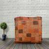 Traditional 35 Inch Vintage Patchwork Khambari Floor Cushion Cover Square view 1