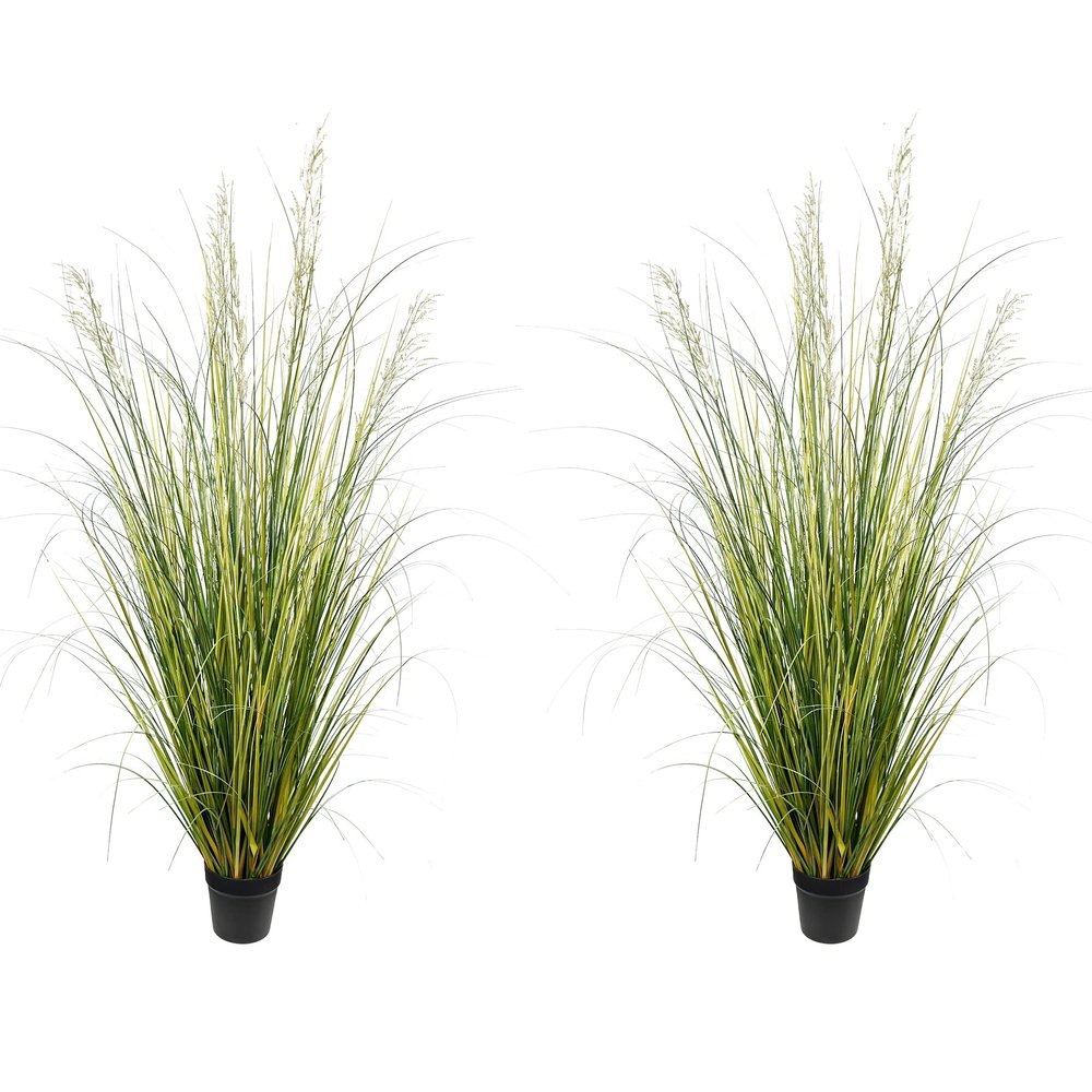 AfanD Artificial Plant 5ft(2pack) Tall Artificial Grass Plant,Faux Plants Indoor Home Decorative Artificial Plants & Flowers in Pot Fake Plant, House Plant Indoor