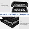 1pc3 Tray Newspaper Workspace Desk Office Plastic Home Rack Organizer Upright Document with Shelves Decor Letter Paper Accessories Tray - Desktop Storage Shelf File -Tier view 2