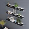 Etlegor Floating Shelves Wall Mounted Set of 3, Illuminated Wall Shelf Linear Floating Shelf Simple and Modern Wrought Iron Wall Shelves for Plant Shelf Or Bookshelf, Wall Storage Shelf view 4
