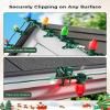 C7 C9 Christmas Lights Spring Clips, 100 Count Holiday Lights Quick Spring Clips, Shatterproof Shingle and Gutter Clips for E12, E17Socket, Rope Lights Roofline Fence Railing Mantel Christmas Trees view 3