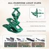 C7 C9 Christmas Lights Spring Clips, 100 Count Holiday Lights Quick Spring Clips, Shatterproof Shingle and Gutter Clips for E12, E17Socket, Rope Lights Roofline Fence Railing Mantel Christmas Trees view 4