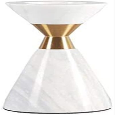 YQBUER Nordic Minimalist Marble Candle Holder Model Room Hotel Entrance Decoration Creative Candle Holder Decoration (Size : 10 * 17.5cm)