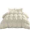 Premium Quality - Oversized Full Size (82" x 86") Inches, 3pc Pinch Comforter Set - Ultra-Soft - All-Season Down Duvet Insert 500 GSM 800 Thread Count 100% Egyptian Cotton Cover - Ivory Solid view 1