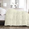 Premium Quality - Oversized Full Size (82" x 86") Inches, 3pc Pinch Comforter Set - Ultra-Soft - All-Season Down Duvet Insert 500 GSM 800 Thread Count 100% Egyptian Cotton Cover - Ivory Solid view 3