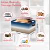 Large Storage Baskets Bins Navy Blue Beige Ombre Cream Collapsible Storage Box Laundry Organizer for Closet Shelf Nursery Kids Bedroom Modern Abstract Art Aesthetics view 2