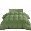 Premium Quality - Queen/Full XL Size (88" x 92") Inches, 3pc Pinch Comforter Set - Ultra-Soft - All-Season Down Duvet Insert 500 GSM 800 Thread Count 100% Egyptian Cotton Cover - Moss Solid view 1